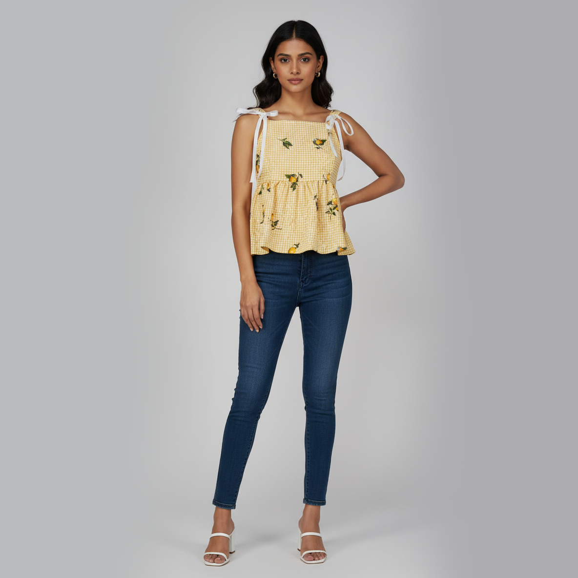 Printed Slim Fit Strappy Top