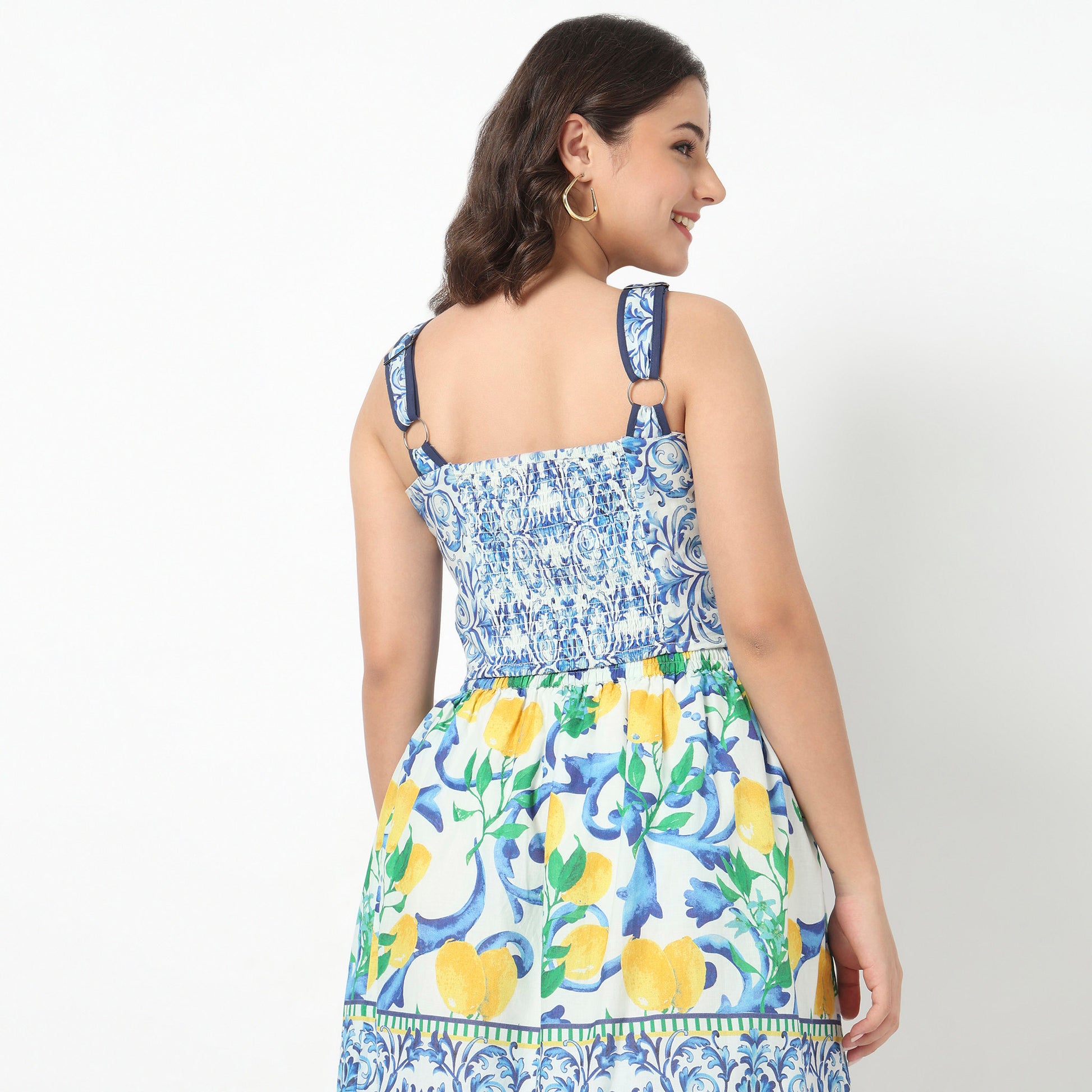 Cotton Tropical Cropped Betty Top