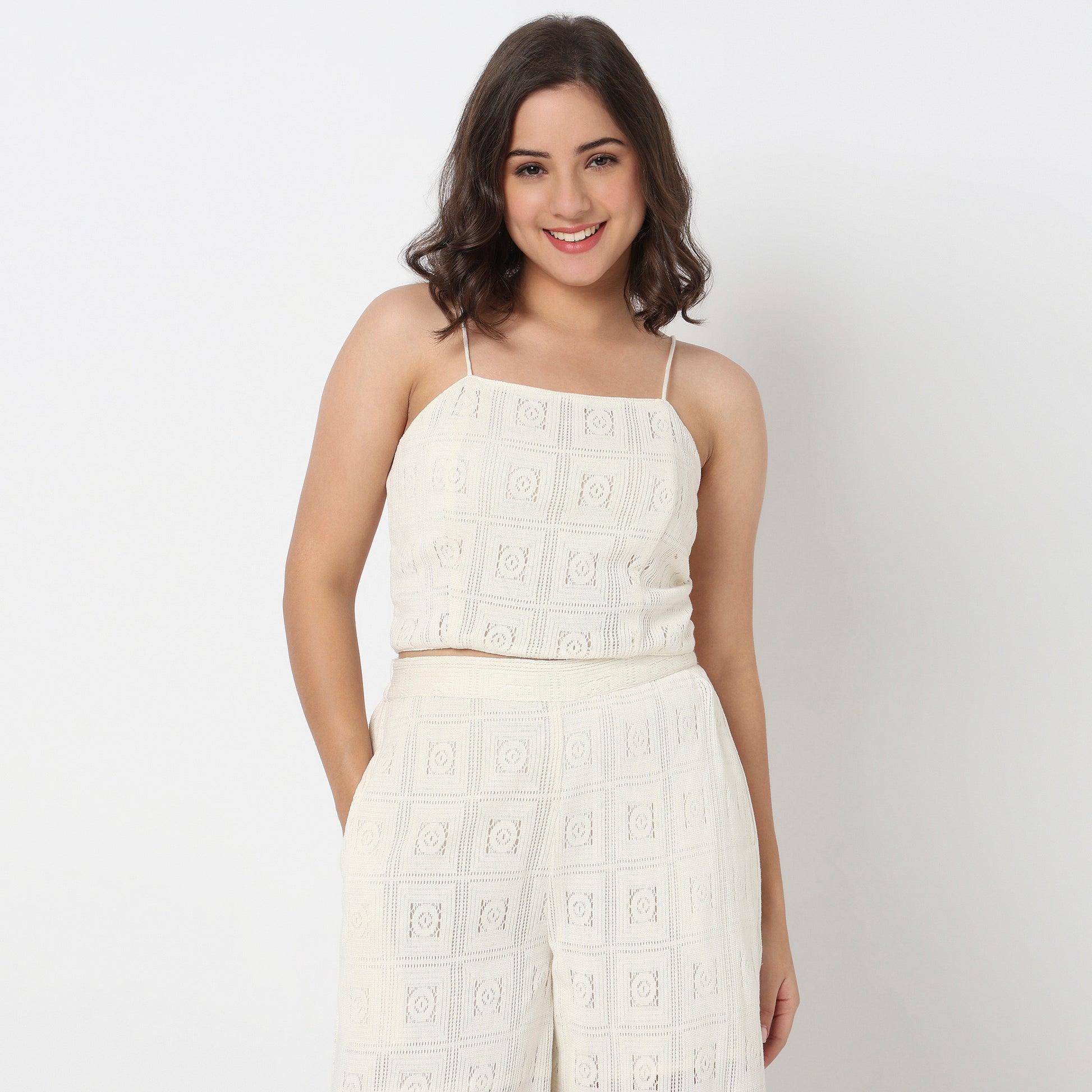 Solid Cropped Betty Crop Top