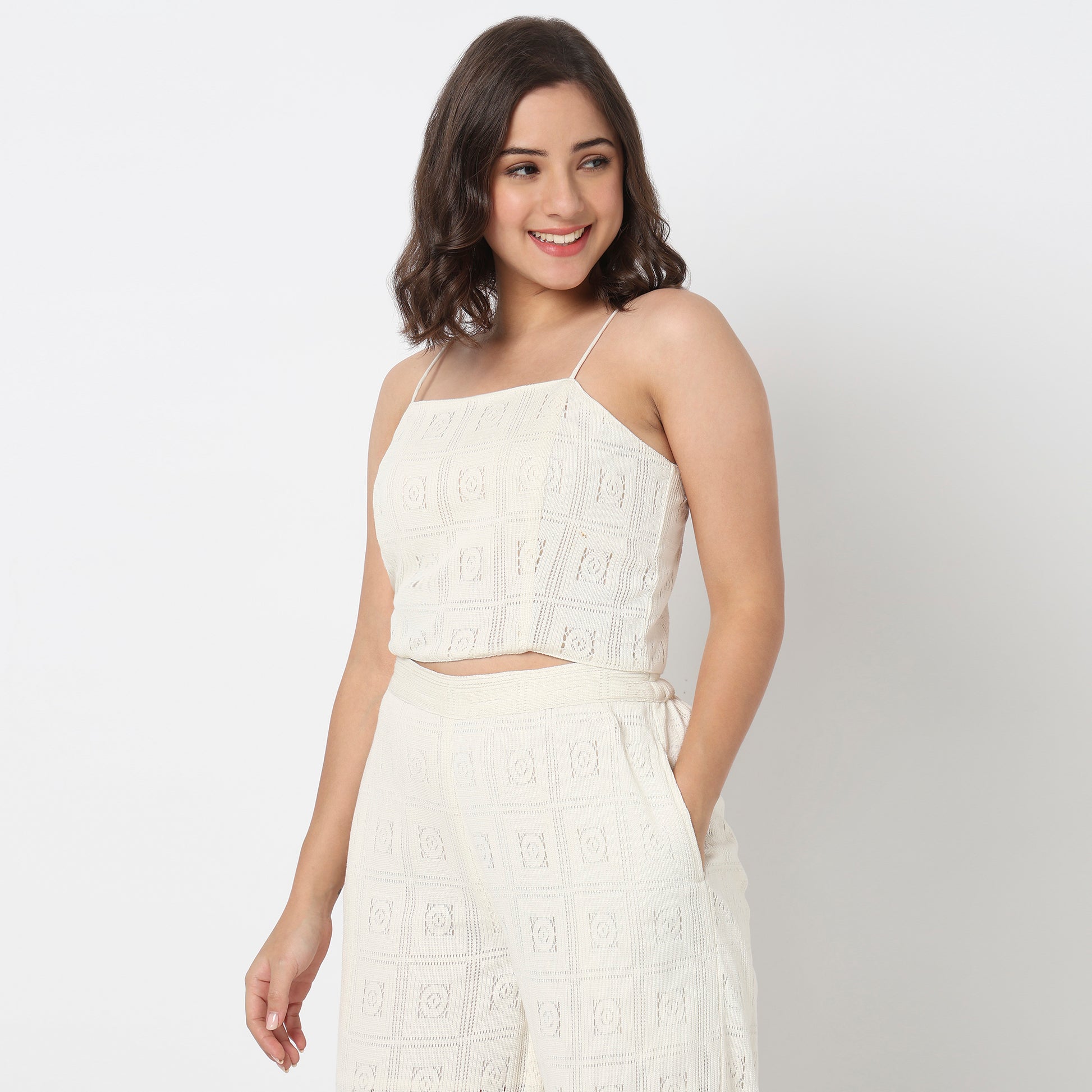 Solid Cropped Betty Crop Top