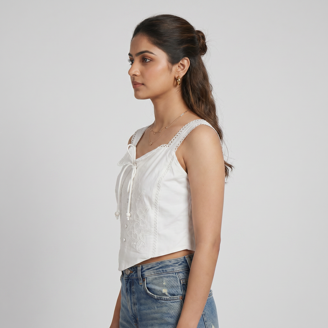 Cotton Embroidered Top