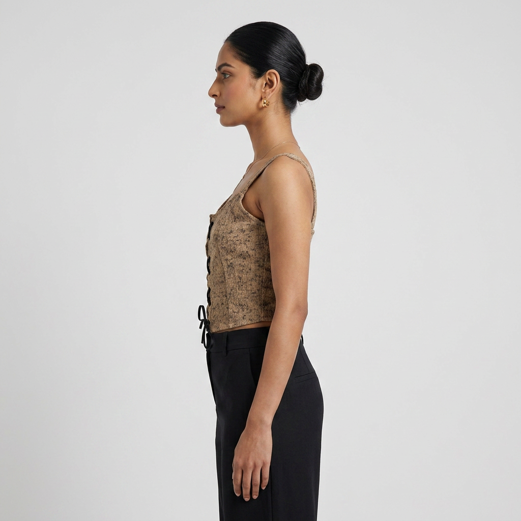 Slim Fit Sleeveless Cropped Top
