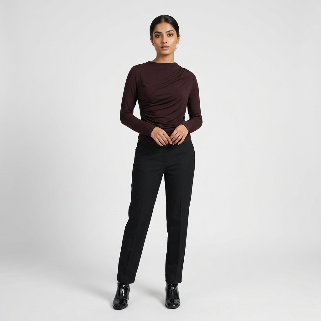 Slim Fit Full Sleeve Cropped Top