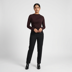 Slim Fit Full Sleeve Cropped Top