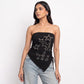 Embellished Off Shoulder Slim Top