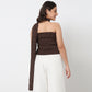 Solid Off Shoulder Crop Top