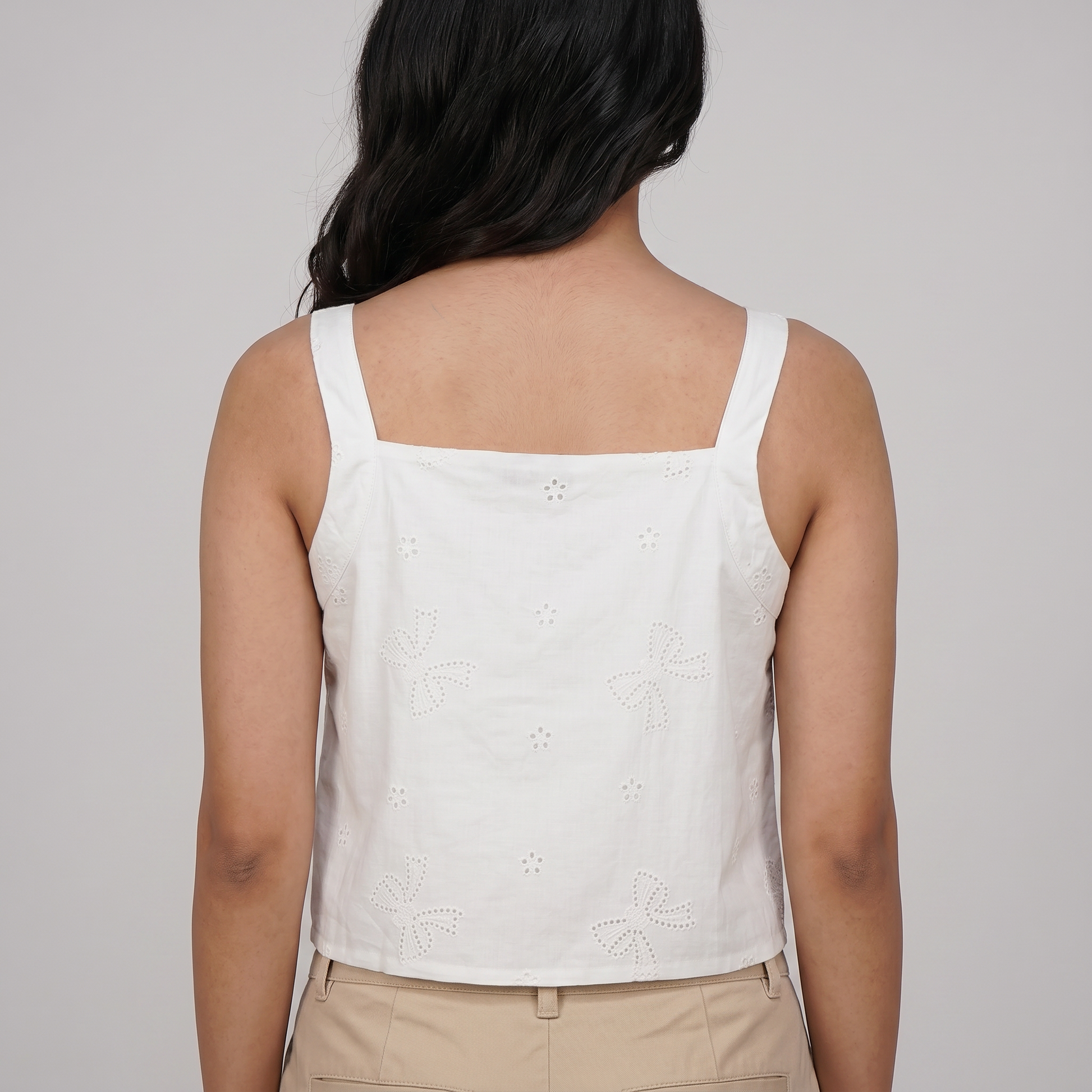 Cotton Solid Sleeveless Top 