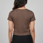 Solid Slim Fit Cropped Top