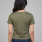 Solid Slim Fit Cropped Top