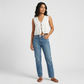 Cotton Solid V-Neck Boxy Top