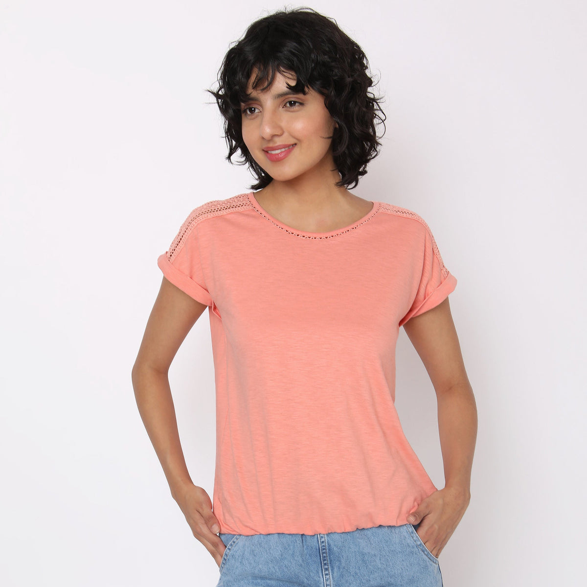 Regular Fit Solid T-Shirt