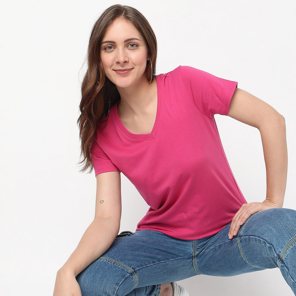 Regular Fit Solid T-Shirt