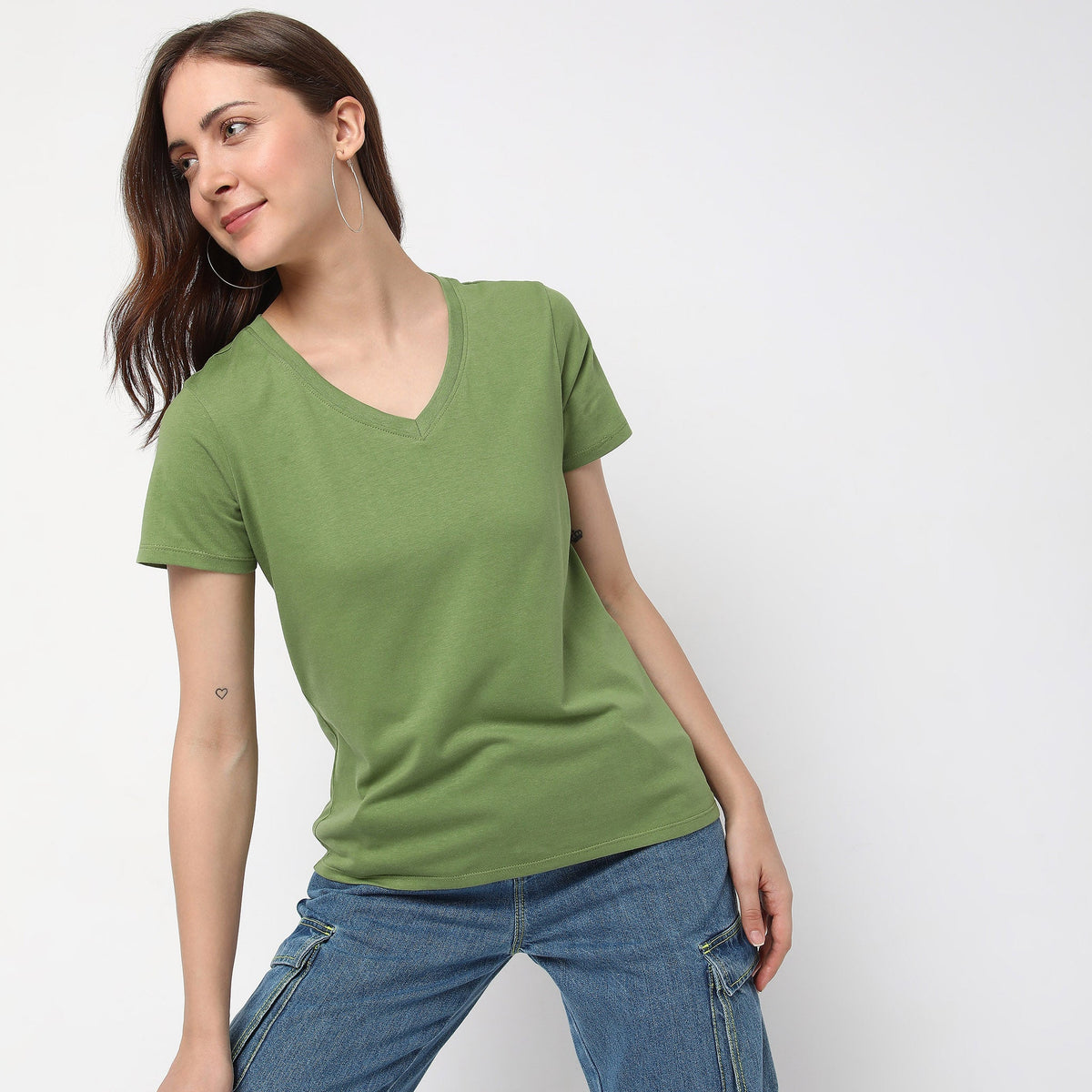 Regular Fit Solid T-Shirt