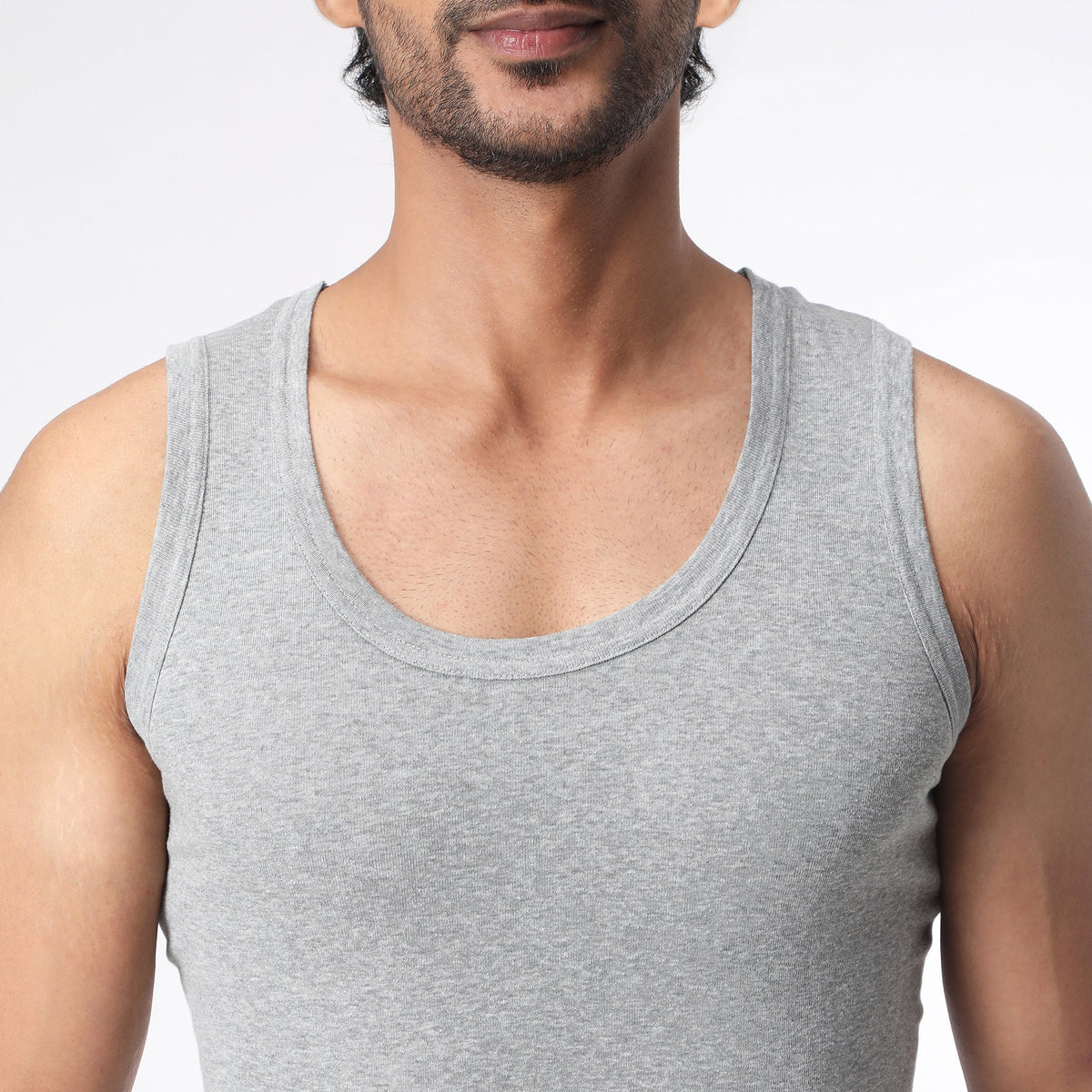 Men Wearing Cotton Solid Mens Vest