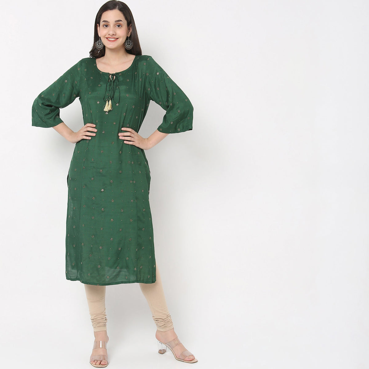 Flare Fit Printed Kurta