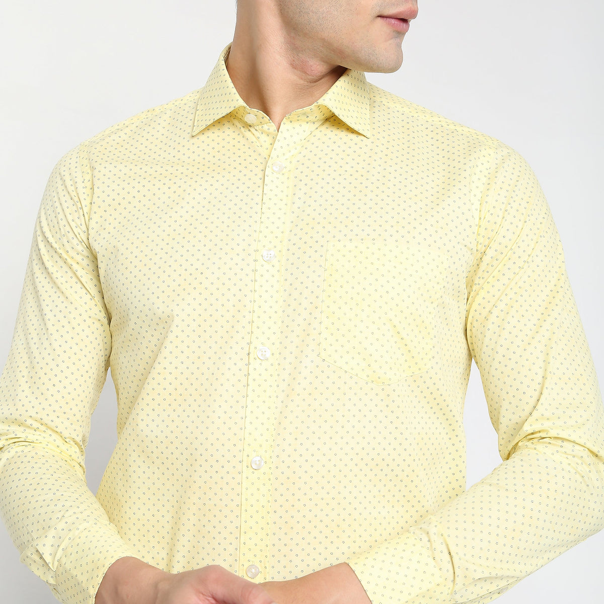 Men Wearing Regular Fit Printed Shirt