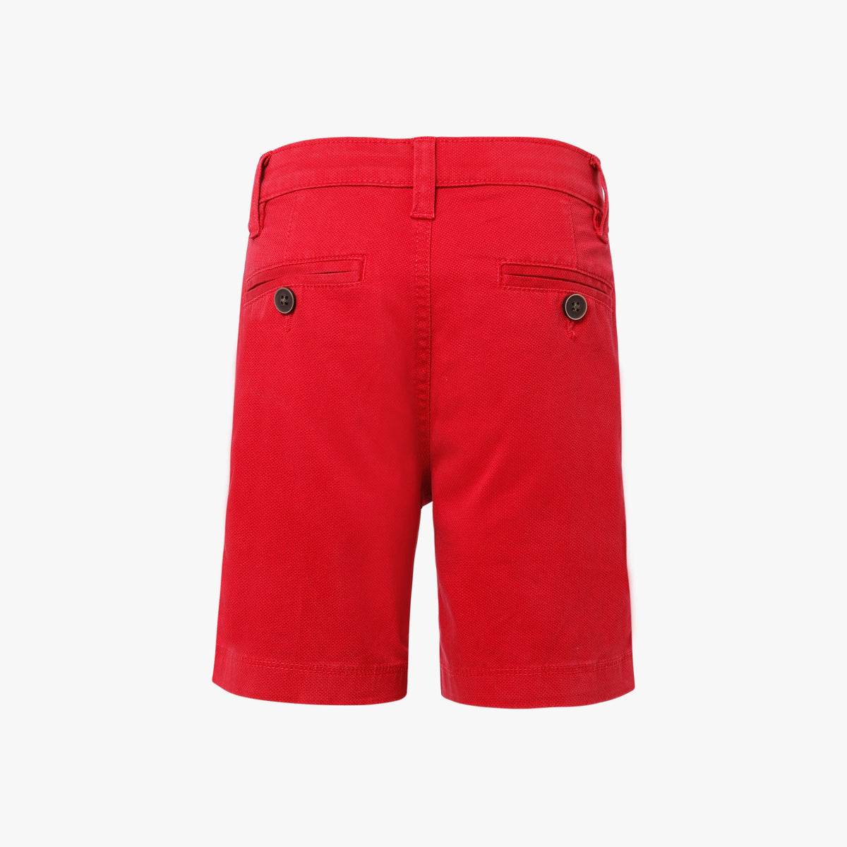 Boy Wearing Boy's Regular Fit Solid Mid Rise Short