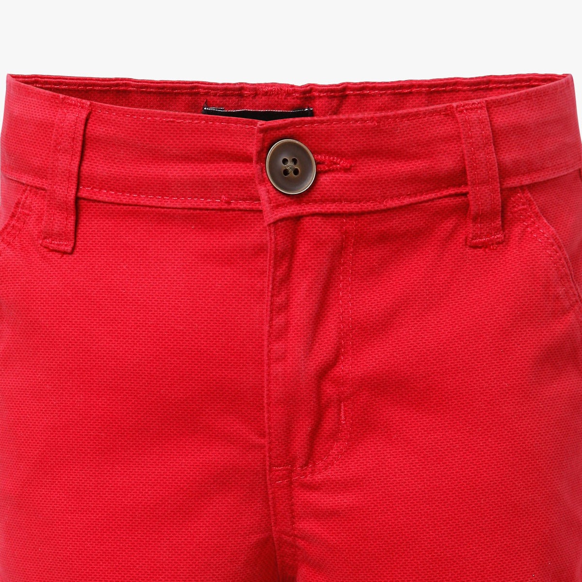 Boy Wearing Boy's Regular Fit Solid Mid Rise Short