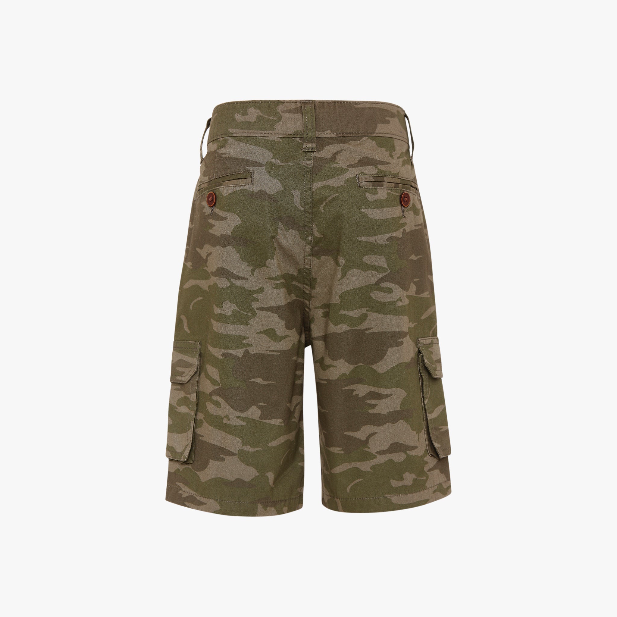 Boy Wearing Boy's Regular Fit Printed Mid Rise Short