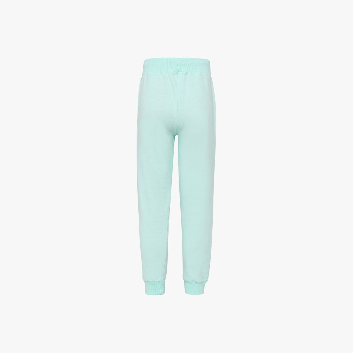 Girl Wearing Girl's Regular Fit Solid Mid Rise Trackpant