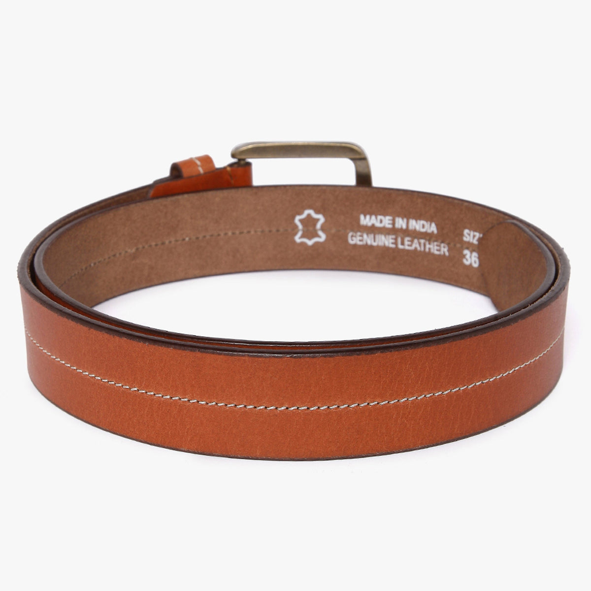 Men Wearing Genuine Leather Tan Belts