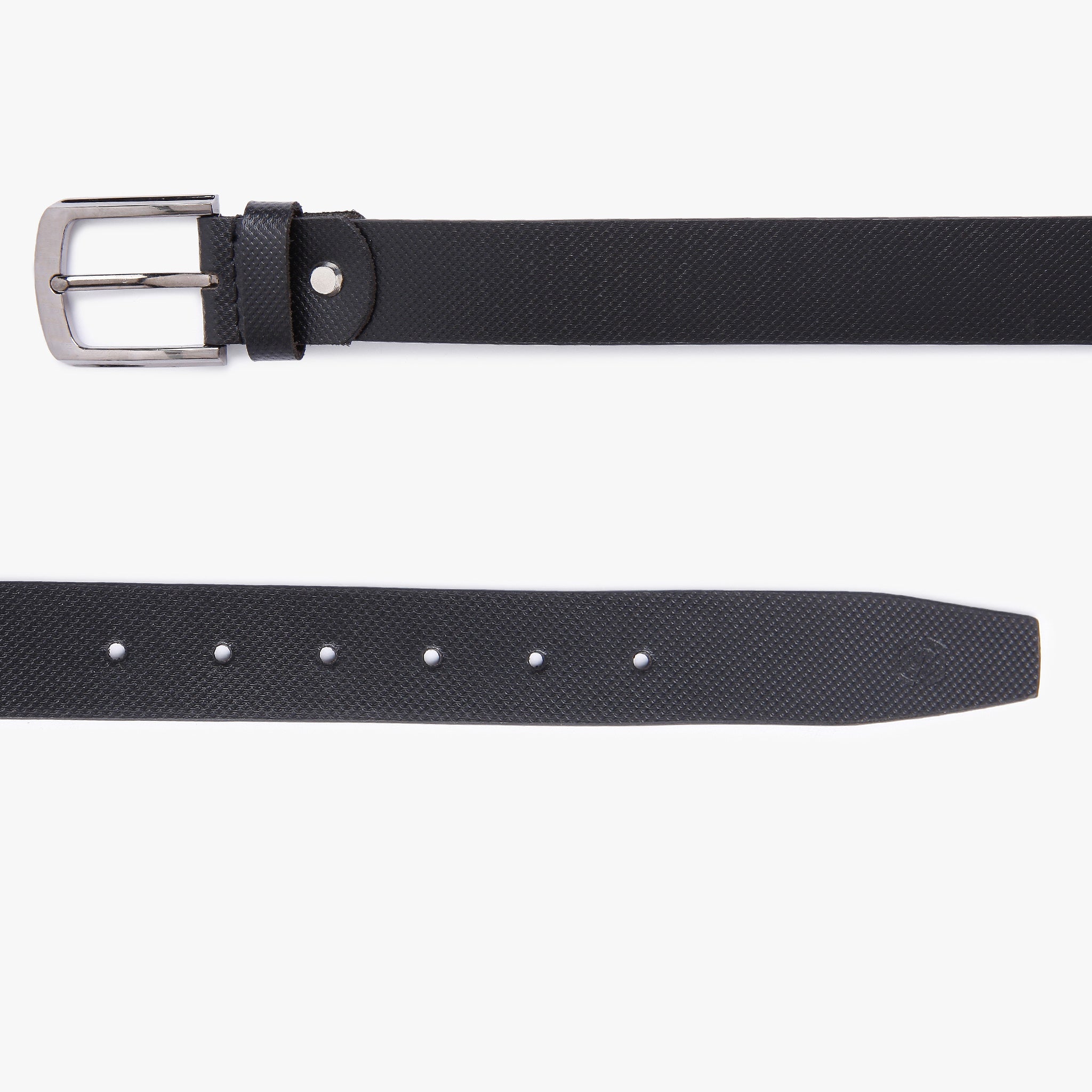 Men Wearing Genuine Leather Black Belts