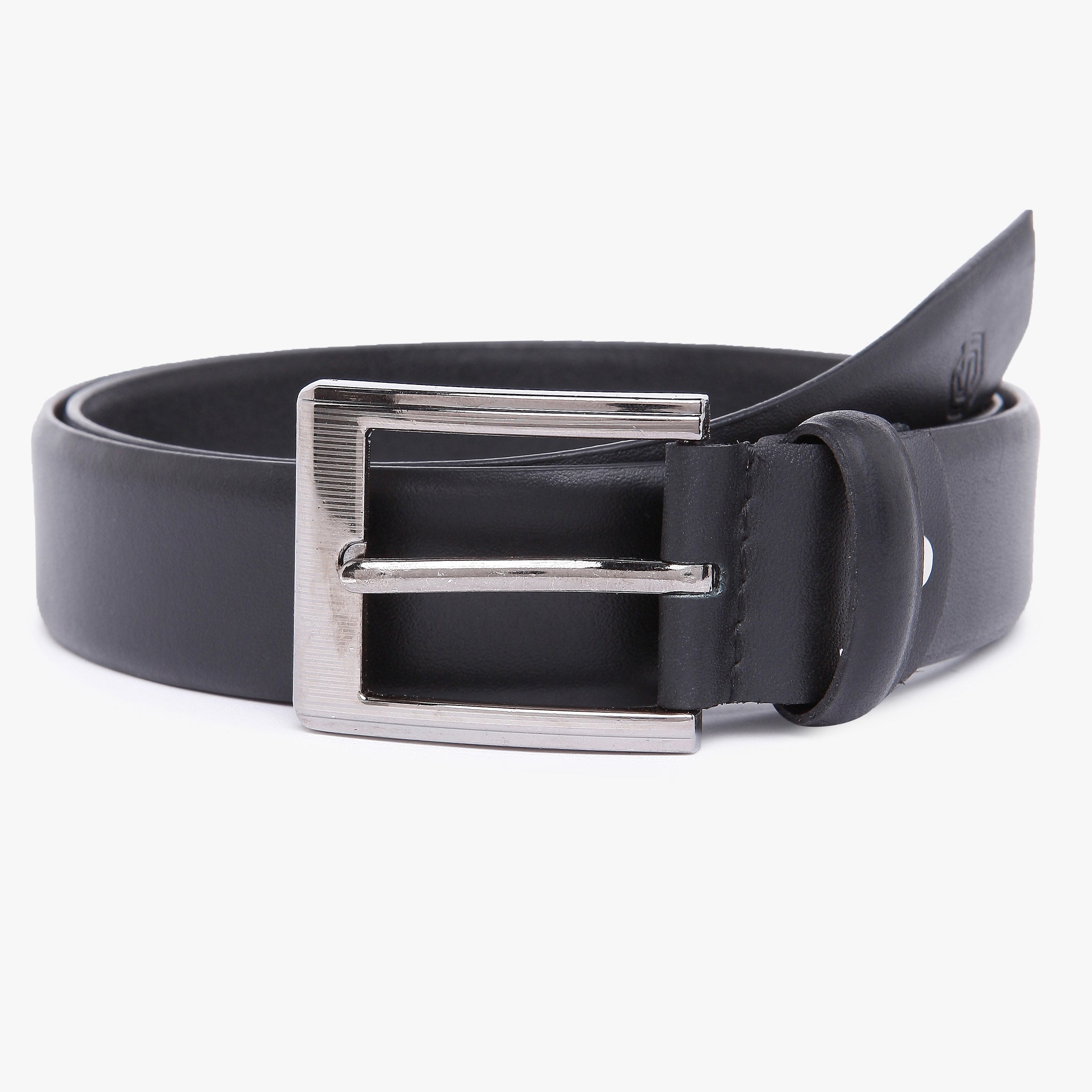 Men Wearing Genuine Leather Black Belts
