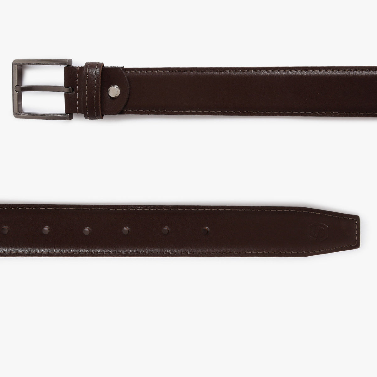 Men Wearing Genuine Leather Brown Belts