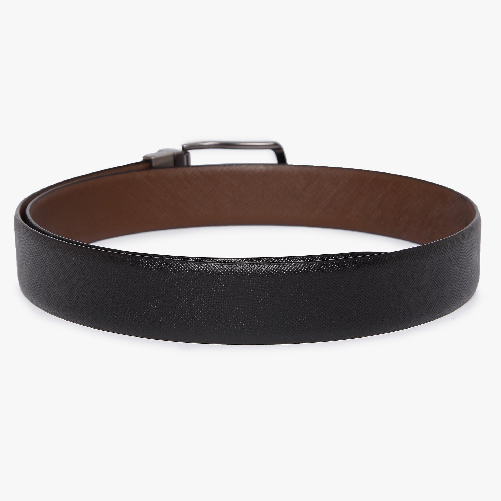 Men Wearing Genuine Leather Black & Brown Belts