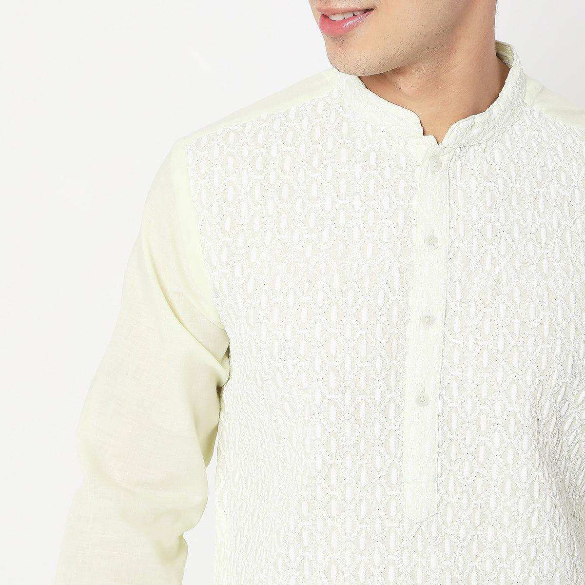 Regular Fit Embroidered Kurta