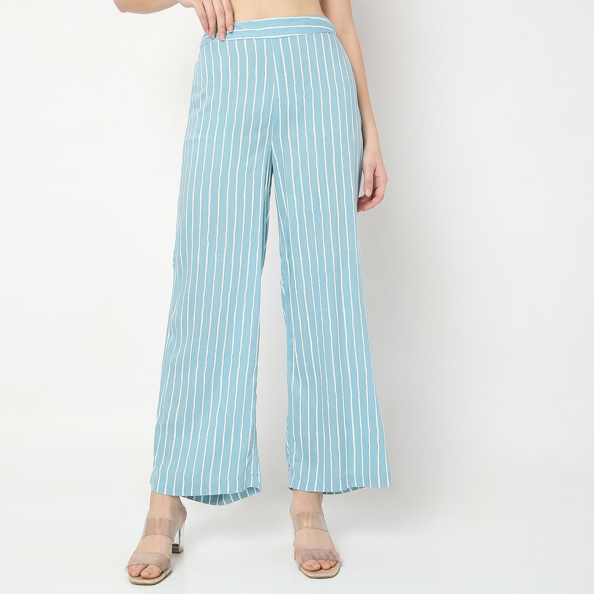 Regular Fit Striped Palazzos