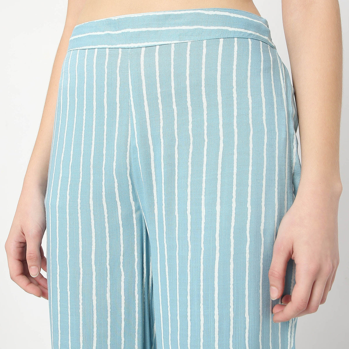 Regular Fit Striped Palazzos