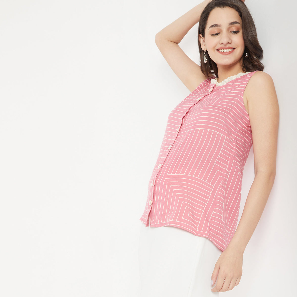 Regular Fit Striped Top