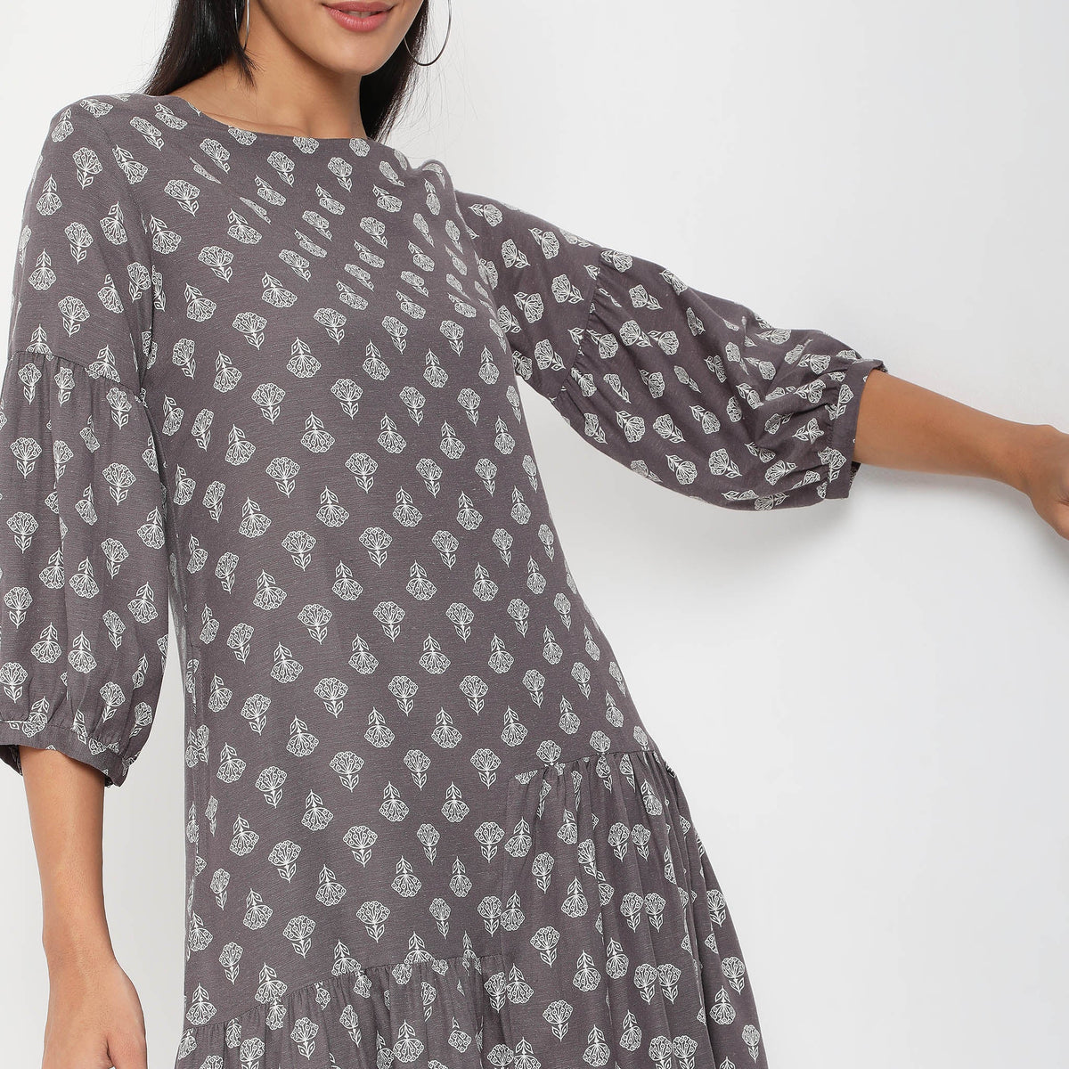 Women Wearing Regular Fit Printed Dress