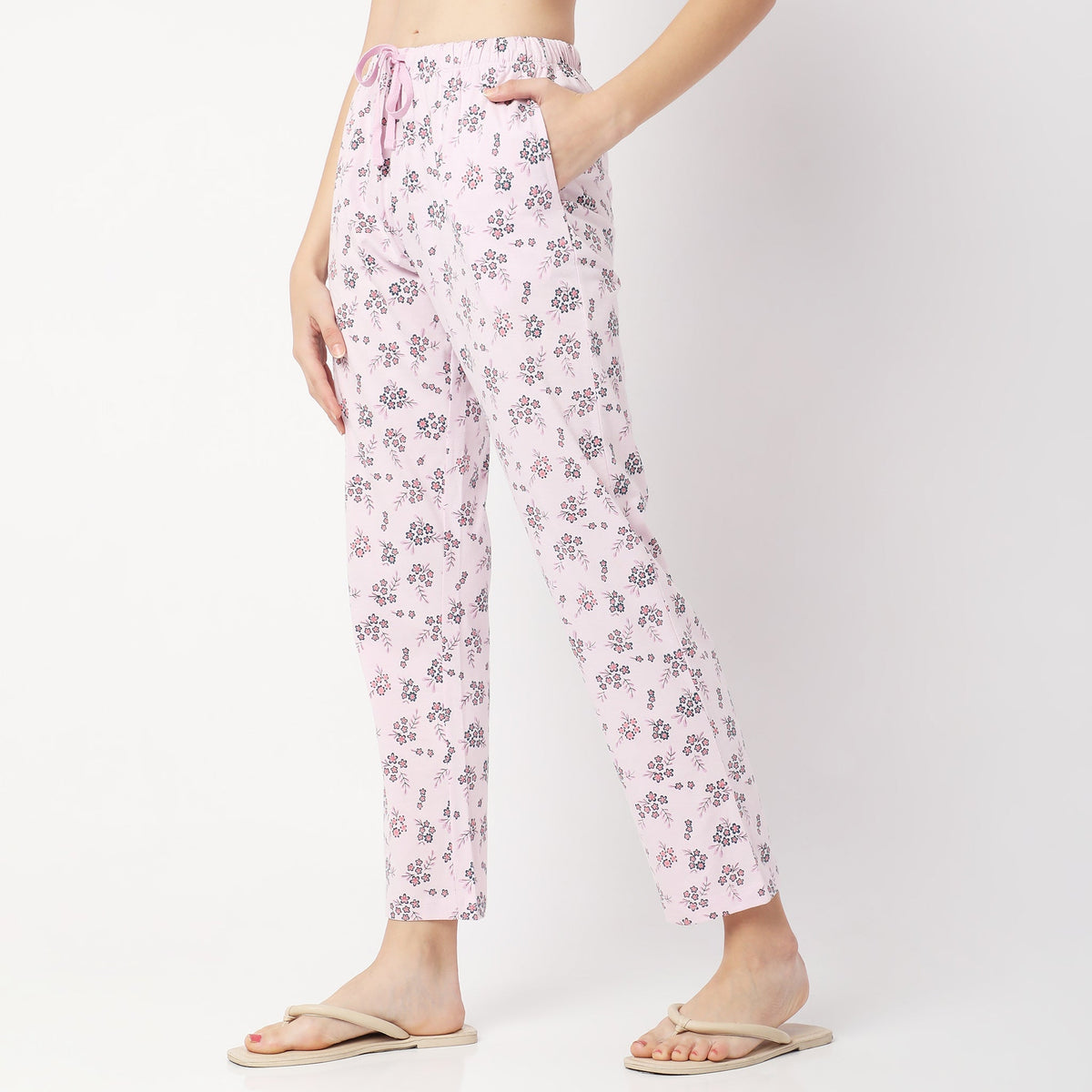 Regular Fit Printed Mid Rise Pyjamas