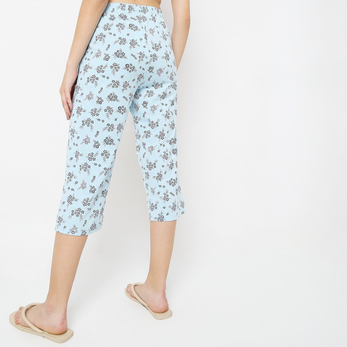 Regular Fit Printed Capris