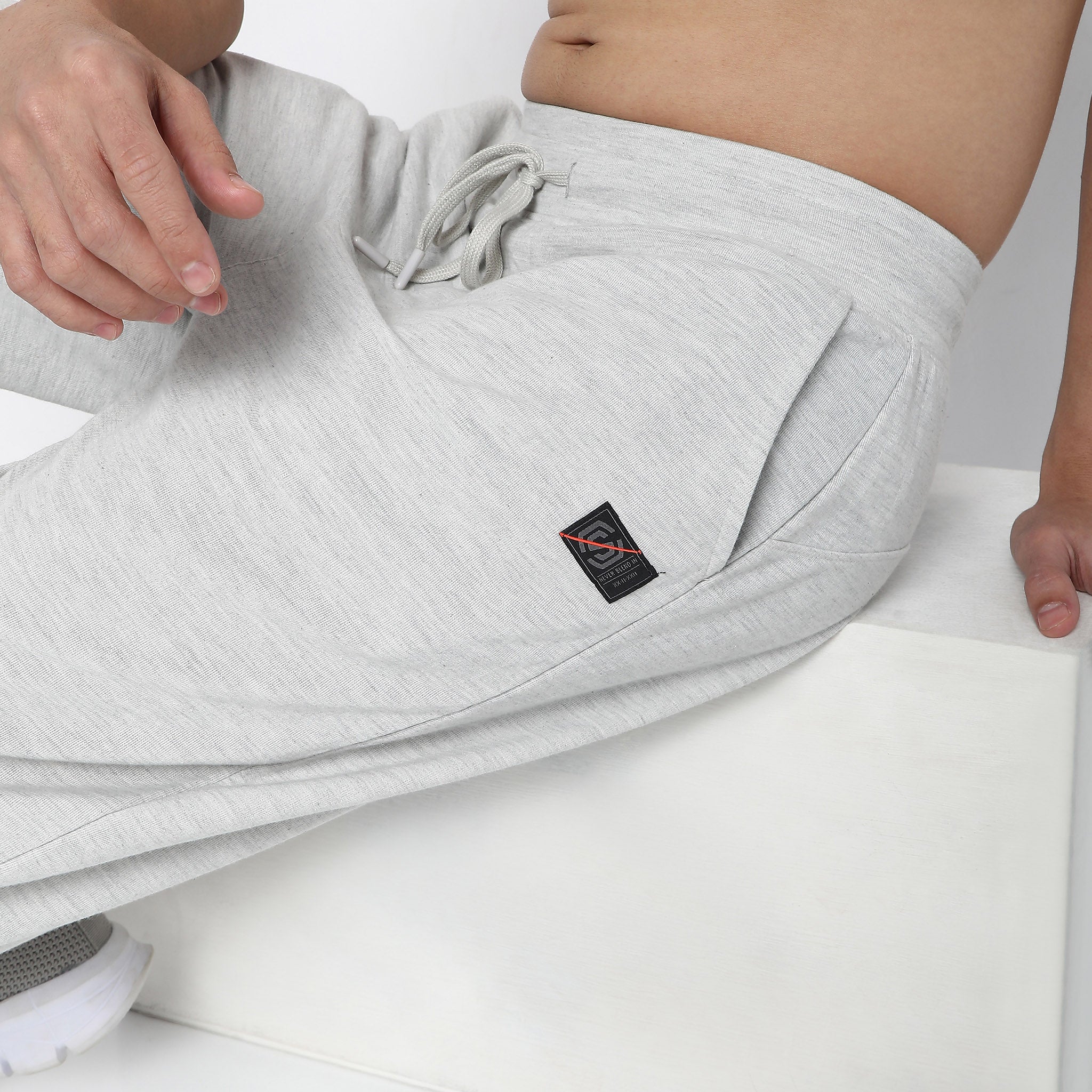 Oversize Solid Mid Rise Trackpants