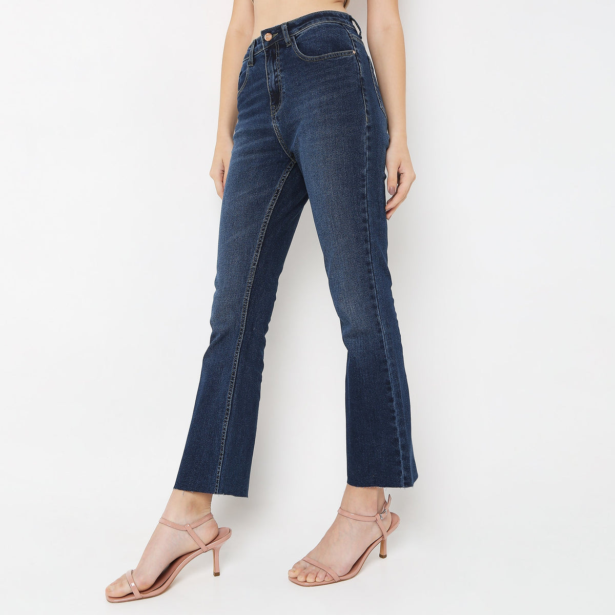 Boot Cut Solid Jeans