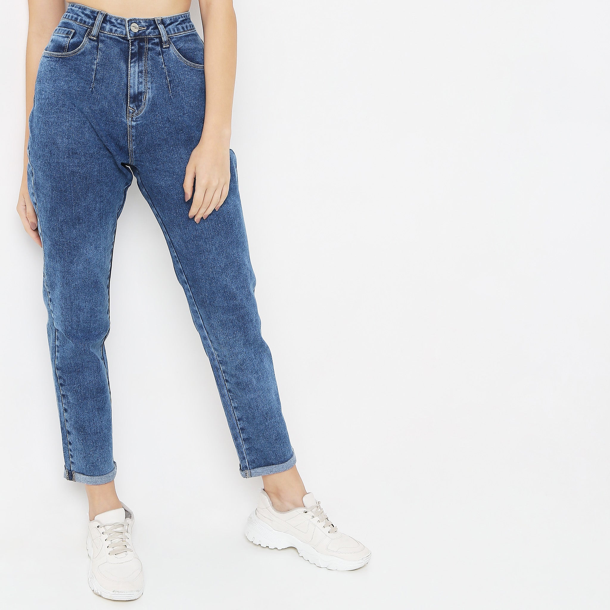 Straight Fit Solid Jeans
