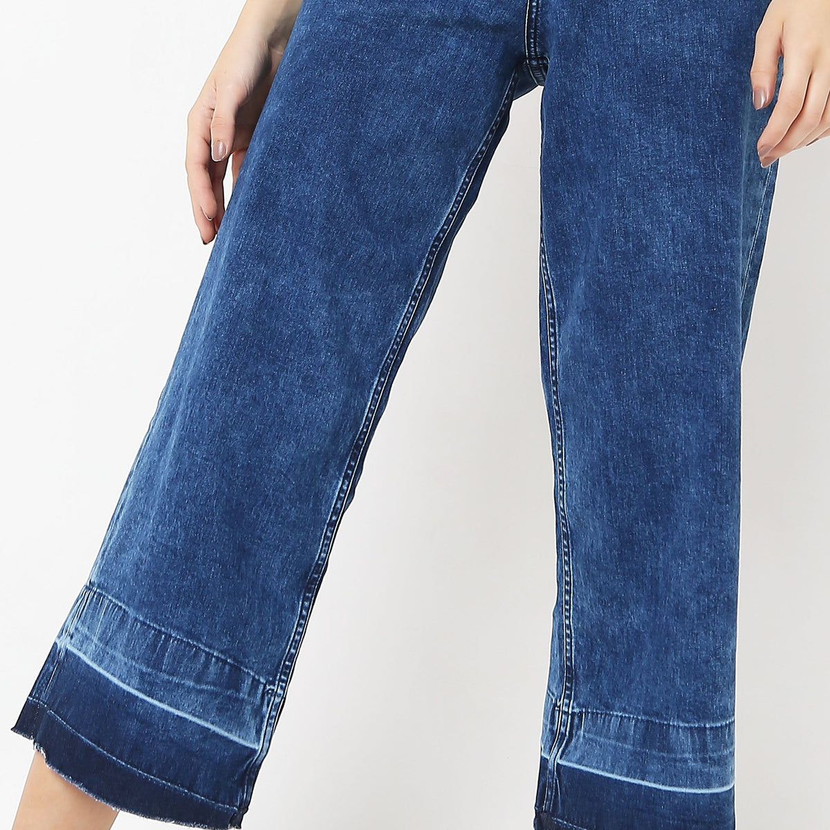 Flare Fit Solid Jeans