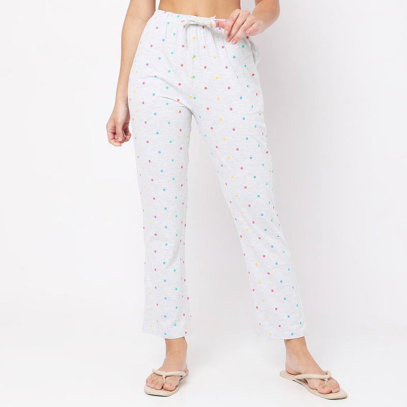 Regular Fit Printed Mid Rise Pyjamas