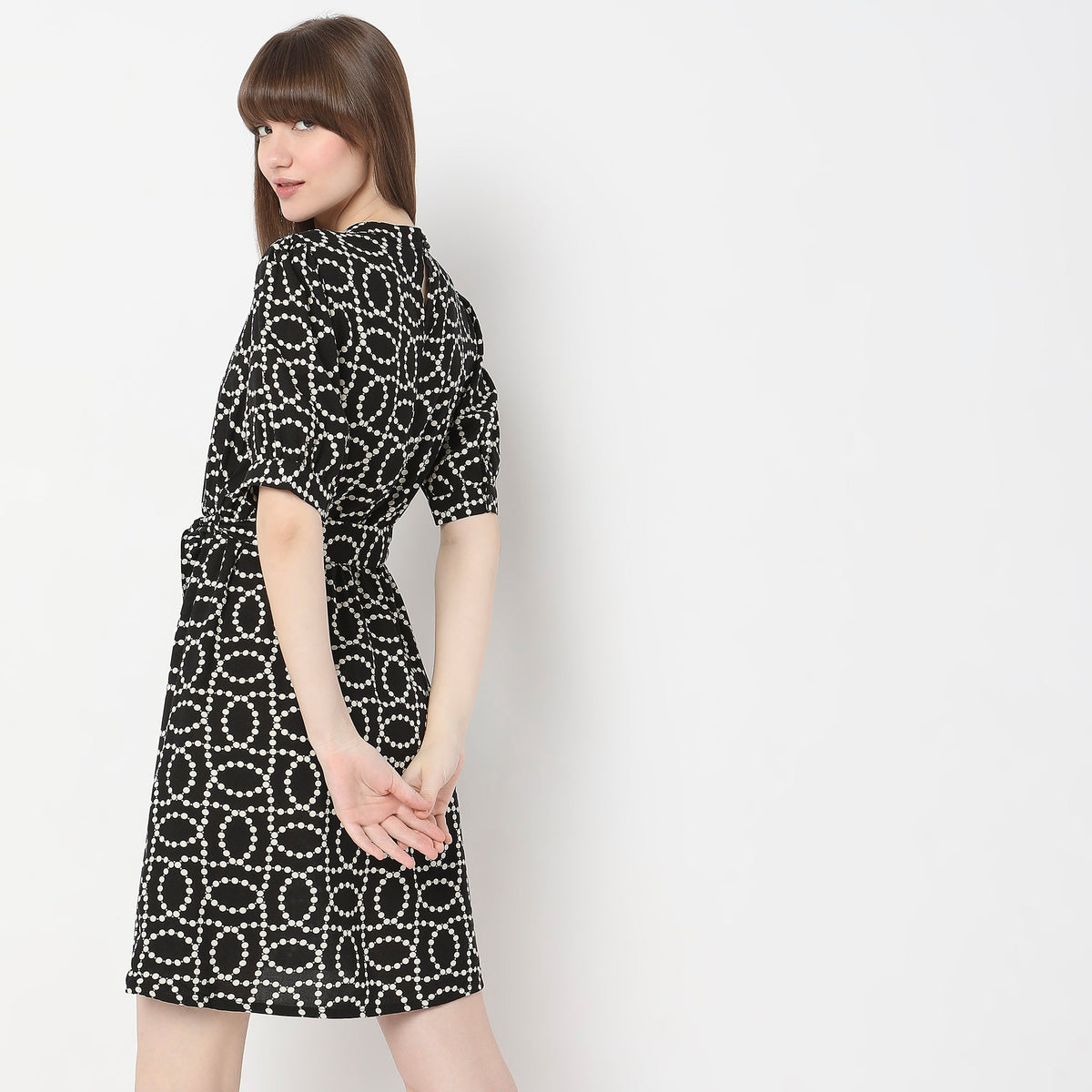 Regular Fit Printed Dress