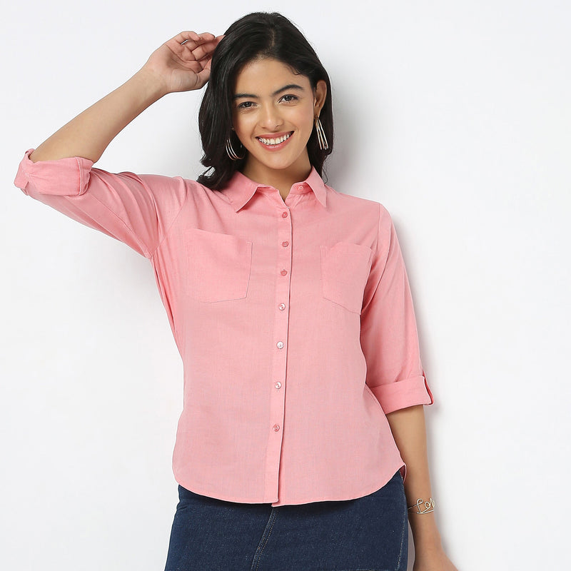 Regular Fit Solid Shirt