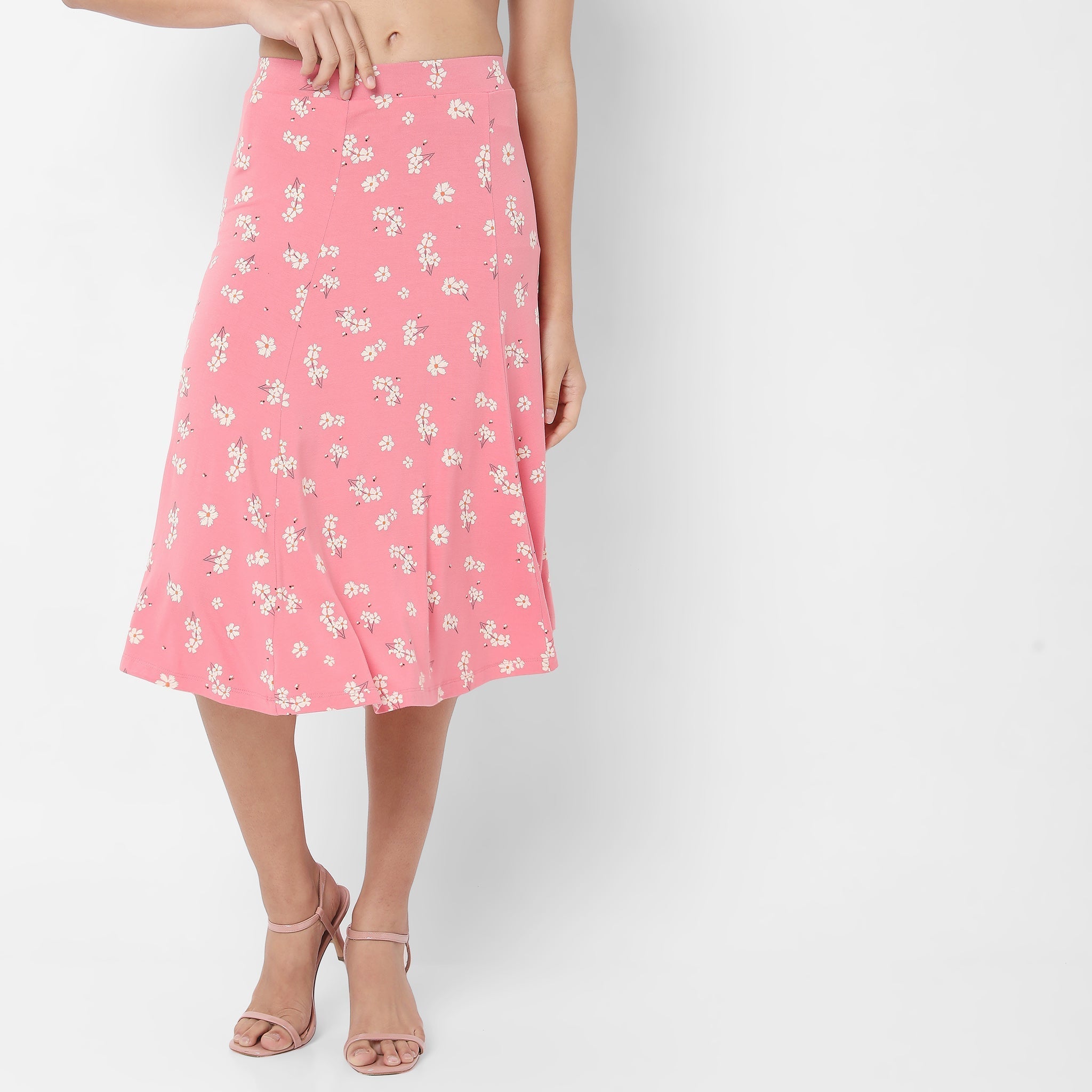 Regular Fit Floral Skirts