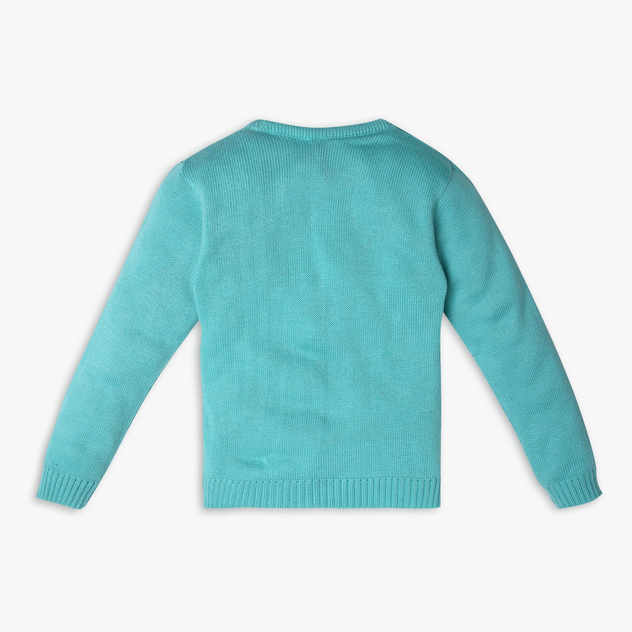 Girl's Regular Fit Jacquard Sweater