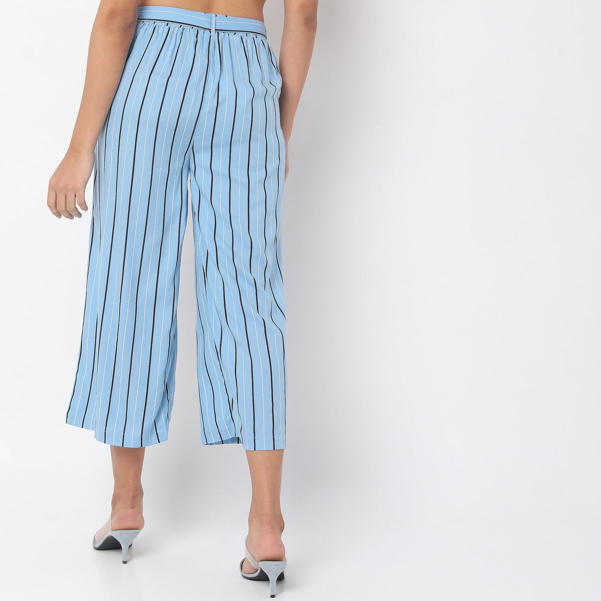 Regular Fit Striped Palazzos