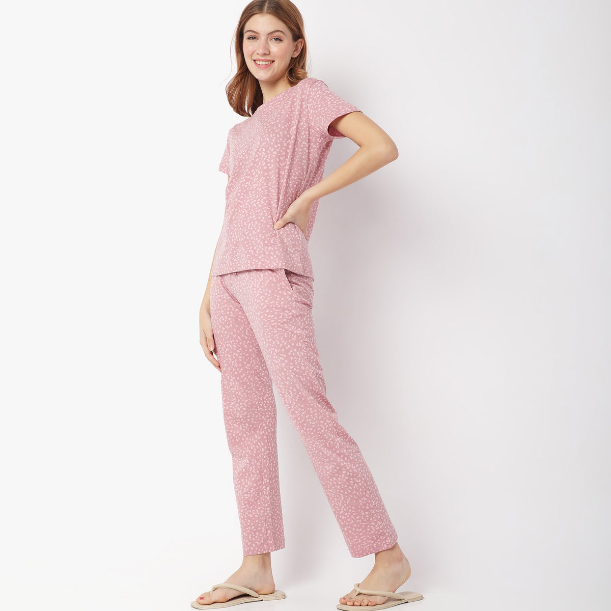 Regular Fit Printed Sleepwear Set