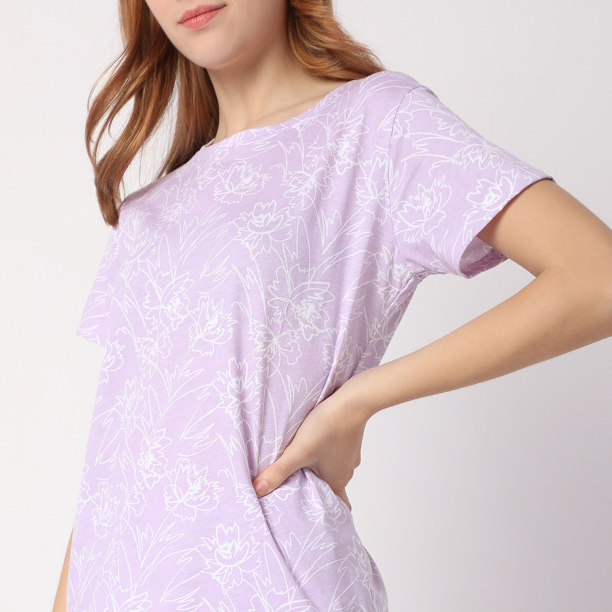 Regular Fit Printed Sleepwear Set