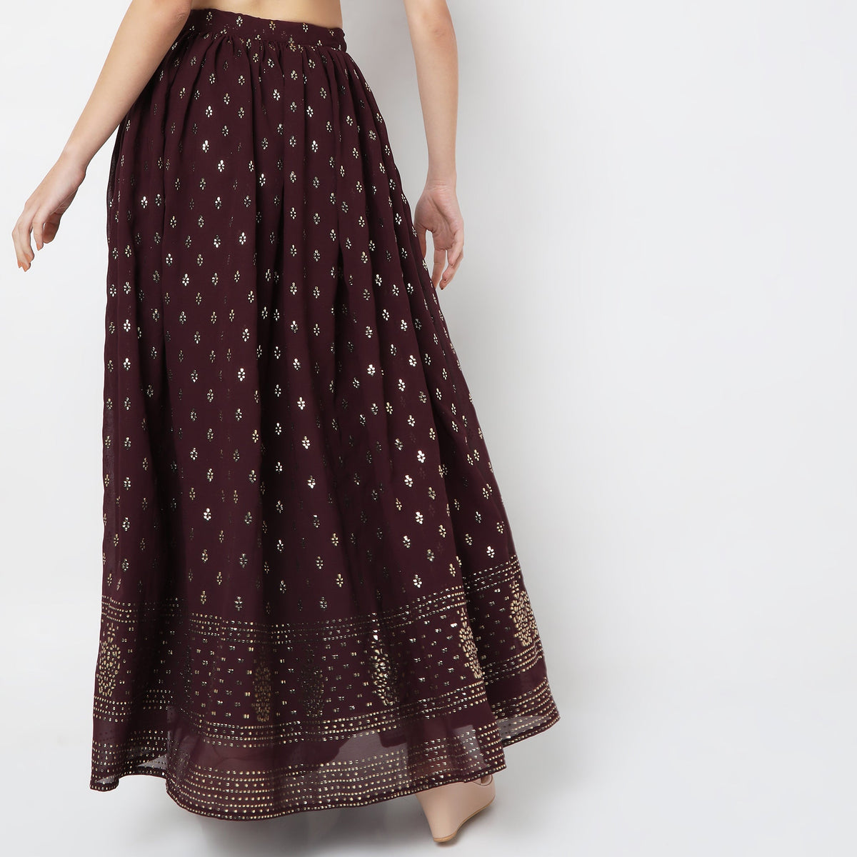 Flare Fit Printed Skirts