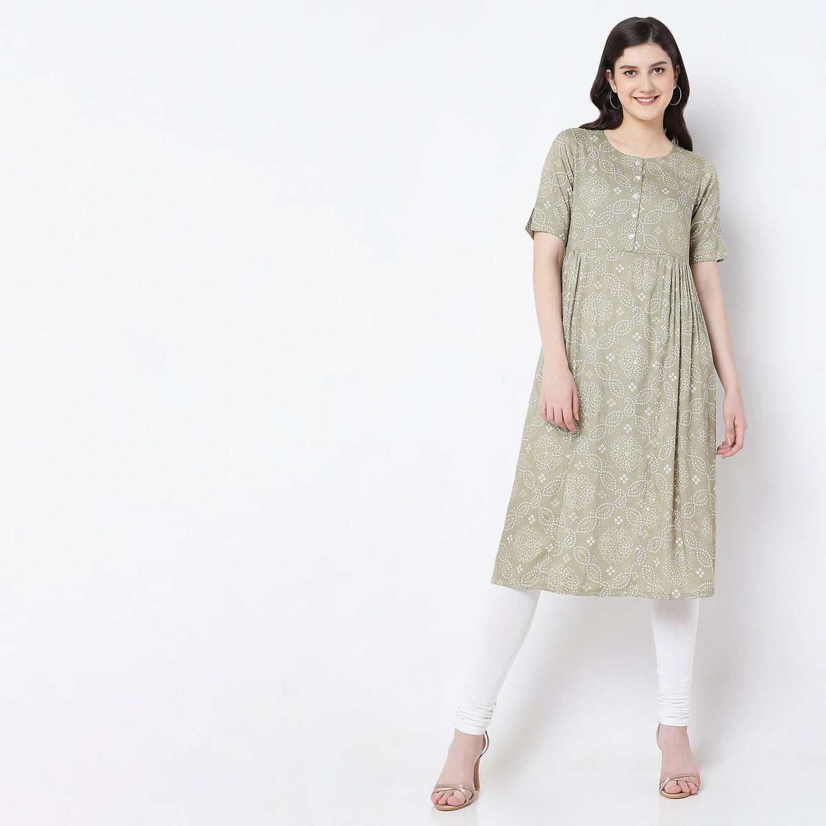 Flare Fit Printed Kurta